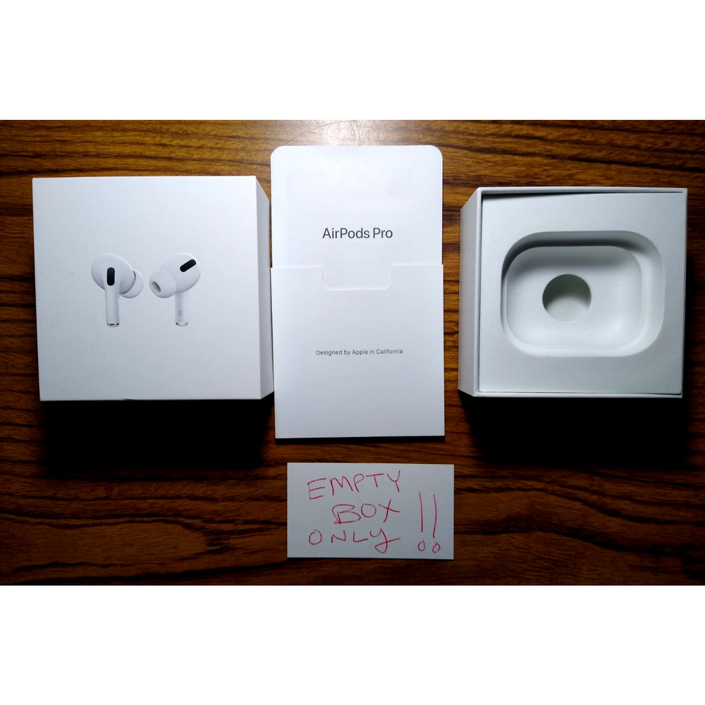 BOX ONLY Apple AirPods Pro Empty Box With Paperwork Insert NO Actual AirPods